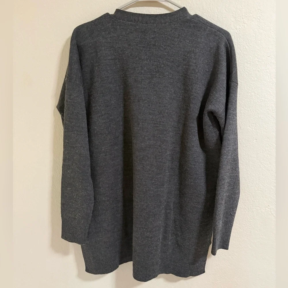 J.Crew Gray Merino Wool Blend Pocket Cardigan – Size S
